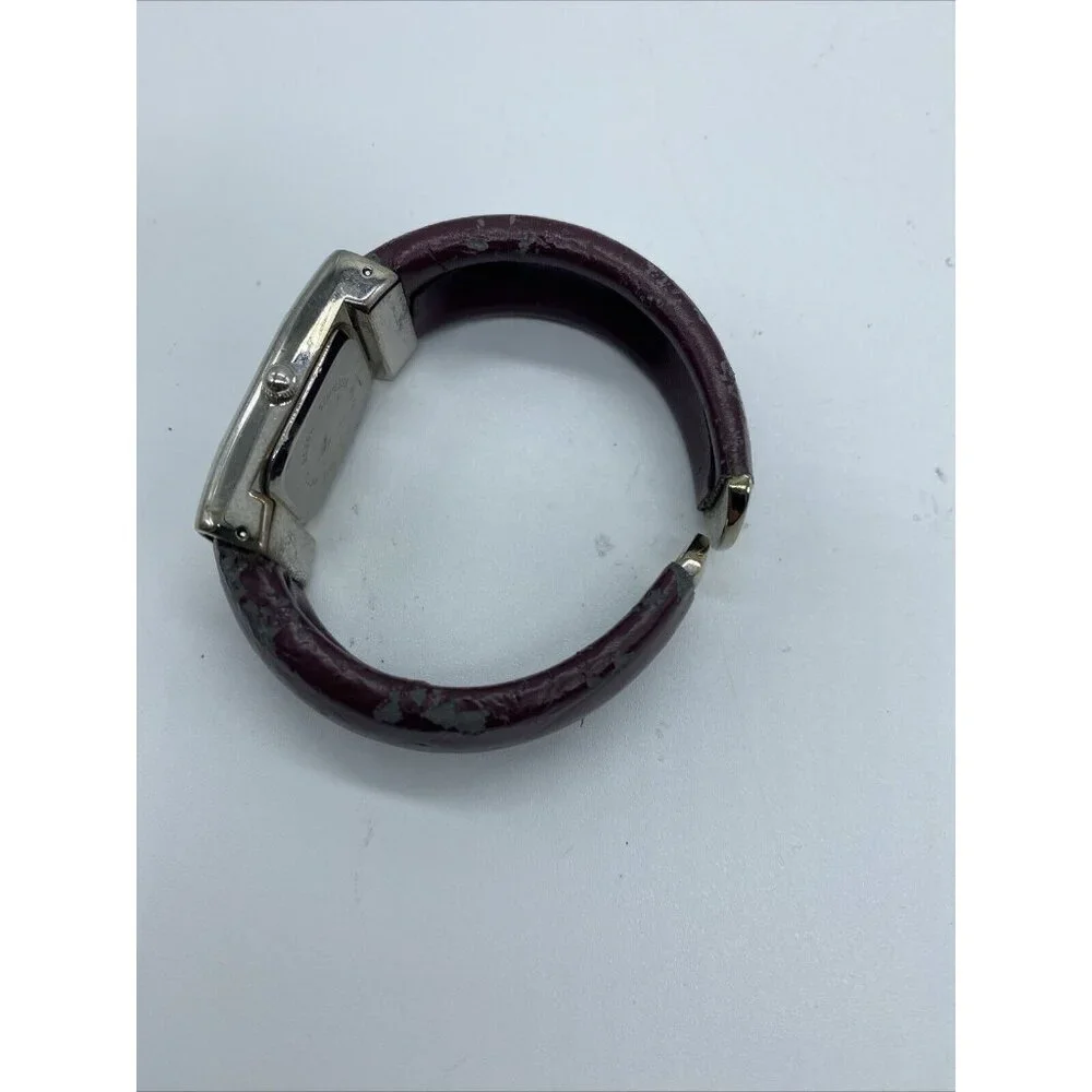 Geneva Bangle Ladies Watch Quartz White Face Brown Band Vintage